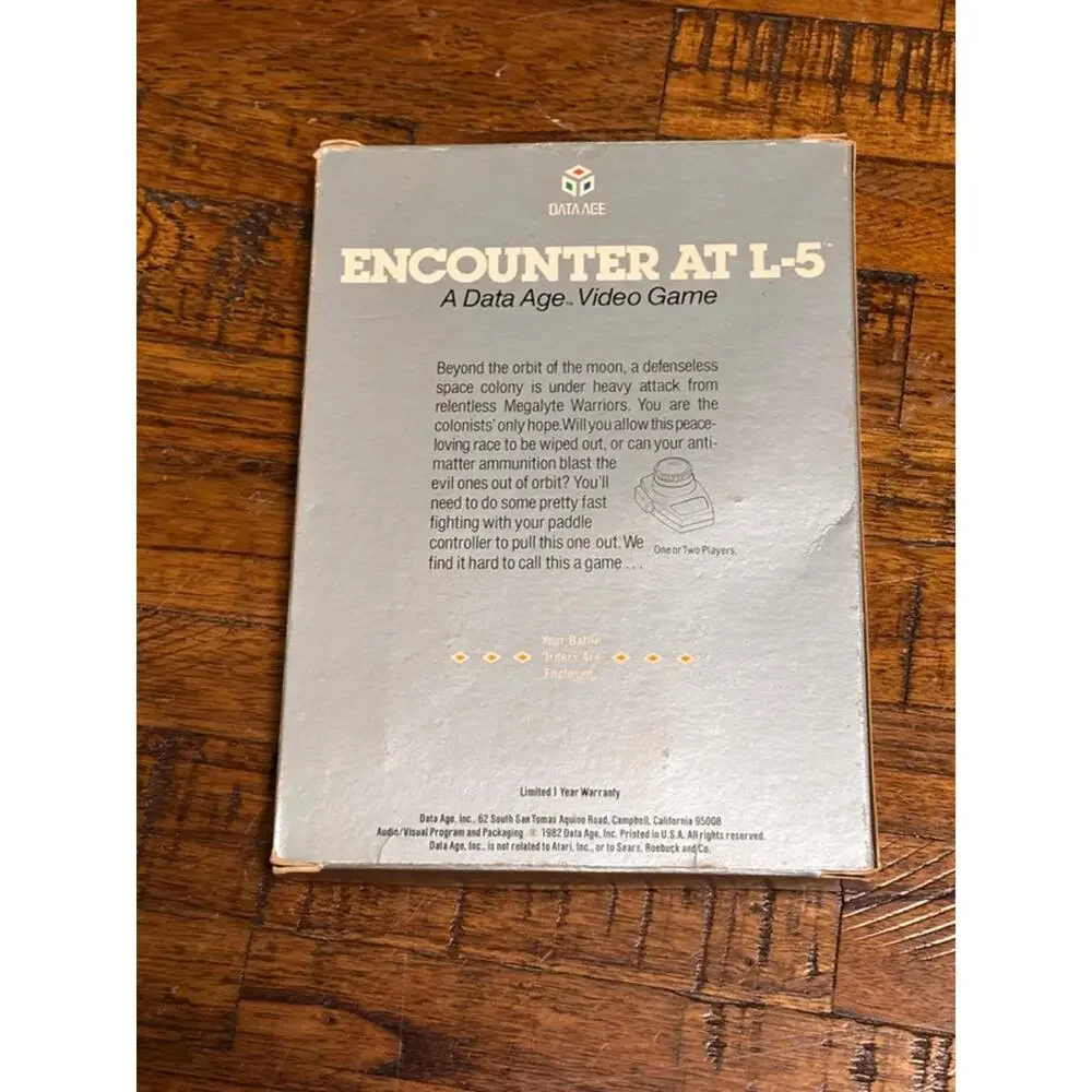 Vintage 1982 Encounter at L-5 Data Age Video Game Complete CIB for Atari Systems